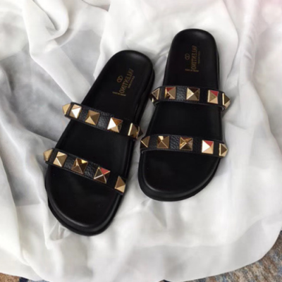 Valentino 2018 Rockstud Untitled Slipper - 발렌티노 락스터드 슬라이드 블랙 Val0119x.Size (225 - 245)