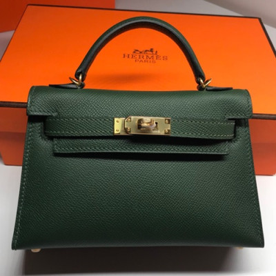 Hermes Mini Kelly 2 Epsom Leather Tote Shoulder Bag , - 에르메스 미니 켈리 2 엡송 레더 여성용 토트 숄더백 HERB0217,카키