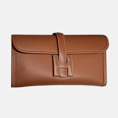 Hermes Jige Swift Leather Clutch Bag ,29cm - 에르메스 지제 스위프트 레더 여성용 클러치백 HERB0236,29cm,브라운