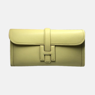 Hermes Jige Swift Leather Clutch Bag ,29cm - 에르메스 지제 스위프트 레더 여성용 클러치백 HERB0240,29cm,옐로우