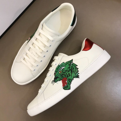 Gucci 2018 Mens Leather Sneakers - 구찌 남성 신상 가죽 스니커즈 Guc0427x.Size(240 - 275)화이트