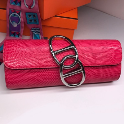 Hermes Egee Crocodile Leather Clutch Bag  - 에르메스 에게 크로커다일 레더 여성용 클러치백 HERB0382,핑크