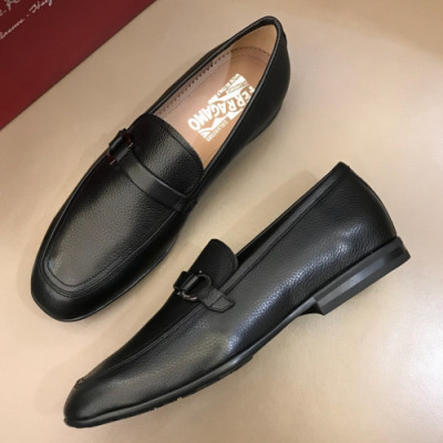 Ferragamo 2018 Mens Strap Leather Loafer - 페레가모 남성 스트랩 레더 로퍼 Fer0072x.Size(240 - 265)블랙무광