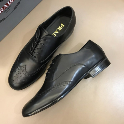 [매장판] Prada 2018 Mens Leather Oxford  - 프라다 남성 레더 옥스퍼드 Pra0346x.Size(240 - 265)블랙무광