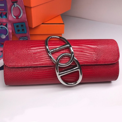 Hermes Egee Crocodile Leather Clutch Bag  - 에르메스 에게 크로커다일 레더 여성용 클러치백 HERB0402,레드