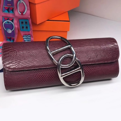 Hermes Egee Crocodile Leather Clutch Bag  - 에르메스 에게 크로커다일 레더 여성용 클러치백 HERB0439,와인