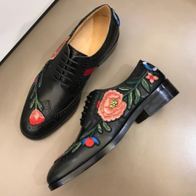 Gucci 2018 Mens Black Leather Oxford  - 구찌 남성 레더 옥스퍼드 Guc0444x.Size (240 - 270) 블랙