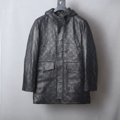 Louis Vuitton 2018 Mens Down Leather Padding - 루이비통 남성 다운 레더 패딩 Lou0633x.Size(M - 3XL)블랙