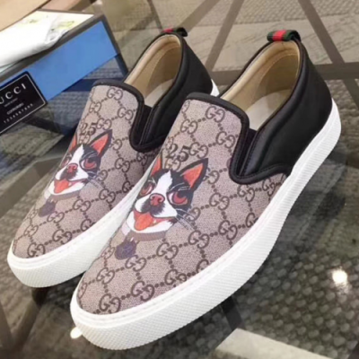 Gucci 2018 Mens Cat Printing Slip-on Beige - 구찌 캣프린팅 슬립온 Guc0474x.Size (240 - 290) 베이지