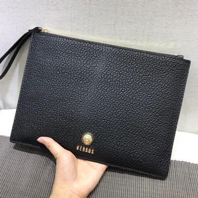 Versace Leather Clutch Bag,28CM - 베르사체 레더 남성용 클러치백 ,VERB0017,28CM,블랙