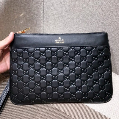 Gucci 2018 Leather Clutch Bag ,29CM - 구찌 2018 레더 남여공용 클러치백 GUB0211 ,29cm,블랙