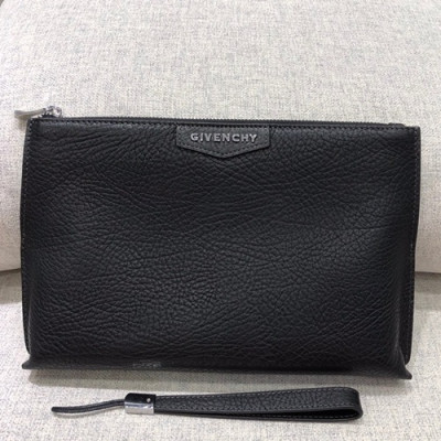 Givenchy Leather Clutch Bag,28cm - 지방시 레더 남여공용 클러치백 GVB0010,28cm,블랙