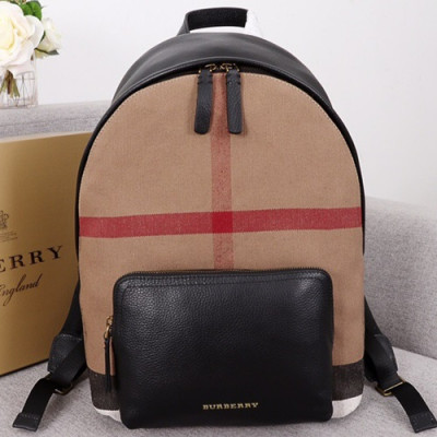 Burberry Canvas Back Pack , 40cm - 버버리 캔버스 남여공용 백팩 ,BURB0069,40cm,브라운+블랙