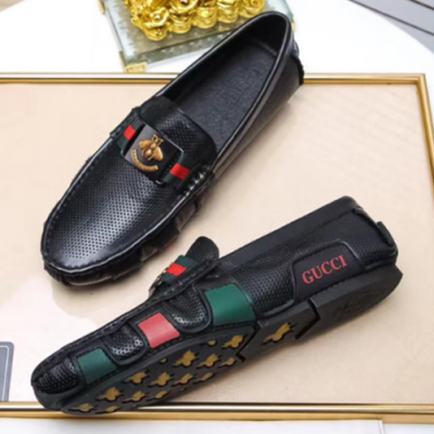 Gucci 2018 Mens Honeybee Loafer Black - 구찌 꿀벌 장식 블랙 로퍼 Guc0495x.Size(240 - 285)