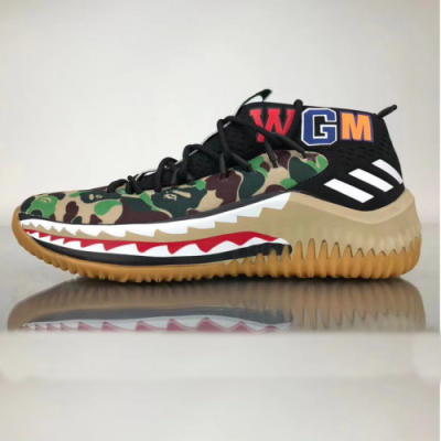 Adidas x Babe 2018 Dame4 Green Camo - 아디다스 데임 4 X 베이프 그린카모 녹계 Adi0039x.Size(245 - 290)