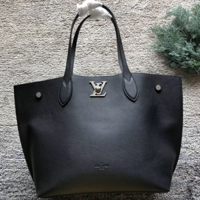 Louis Vuitton Lock Me Go Tote Shoulder Bag,45cm - 루이비통 락미 고 리드뱅 토트 숄더백 M52409,LOUB0439,45cm,블랙