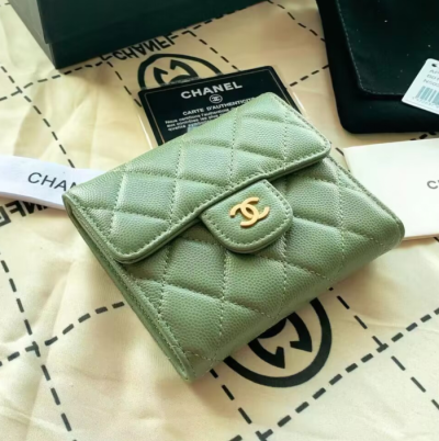 Chanel 2018 Ladies Cavier Leather Small Purse - 샤넬 여성 신상 캐비어 반지갑 Cnl0078x.11CM 그린