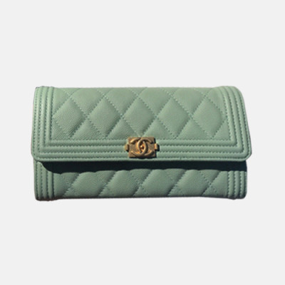 Chanel 2018 Ladies Cavier Leather Long Purse - 샤넬 여성 신상 캐비어 장지갑 Cnl0081x.19CM 그린