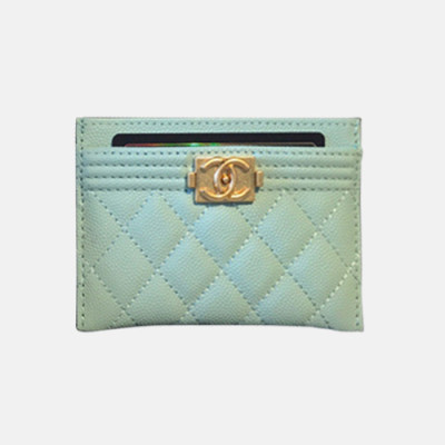 Chanel 2018 Ladies Boy Cavier Card Purse - 샤넬 여성 신상 캐비어 카드지갑 Cnl0084x.11CM 그린