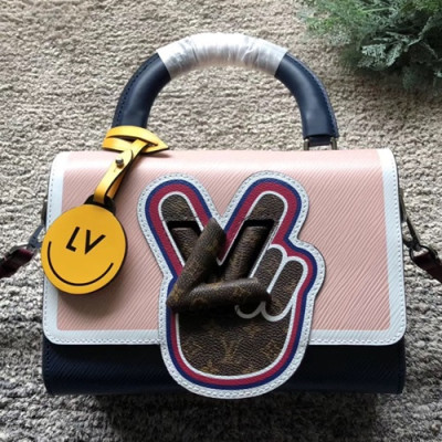 Louis Vuitton Epi Twist Tote Shoulder Bag,23cm - 루이비통 에삐 트위스트 토트 숄더백 M52514,LOUB0507,23cm,핑크+네이비