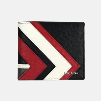 [매장판] Prada 2019 Saffiano Steel Logo Bifold Wallet 2M0513 - 프라다 사피아노 스틸로고 남자 반지갑 Pra0391x.11CM