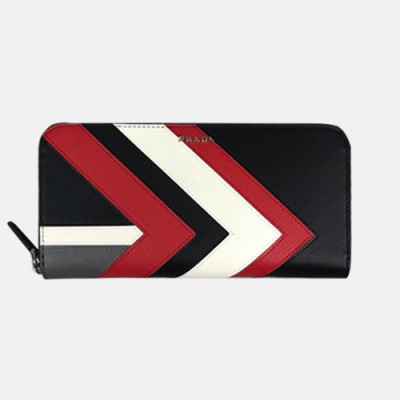 [매장판] Prada 2019 Mens Saffiano Steel Logo Long Wallet 2ML317 - 프라다 사피아노 스틸로고 남자 지피 장지갑 Pra0392x.20CM