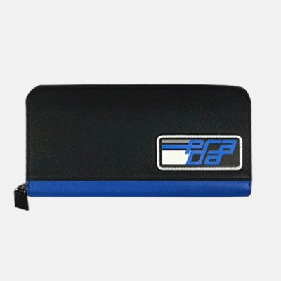 [매장판] Prada 2019 Mens Saffiano Zippy Long Wallet 2ML317 - 프라다 사피아노 남자 지피 장지갑 Pra0394x.20CM.블루