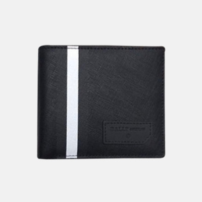 Bally 2019 Mens Brasai Logo Leather Bifold Wallet - 발리 남성 신상 로고 레더 반지갑 Bly0035x.블랙