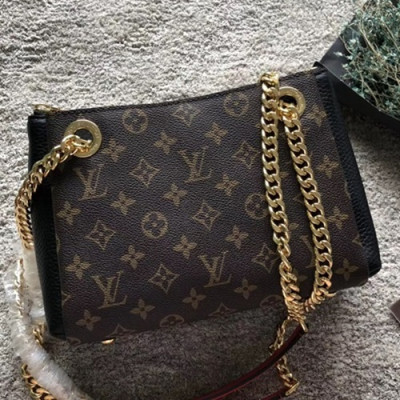 Louis Vuitton Saint Placide Monogram Chain Shoulder Bag,28cm - 루이비통 세인트 플라시드 모노그램 체인 숄더백 M53068,LOUB0595 ,28cm,브라운+블랙