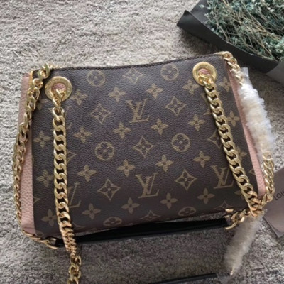 Louis Vuitton Saint Placide Monogram Chain Shoulder Bag,28cm - 루이비통 세인트 플라시드 모노그램 체인 숄더백 M53068,LOUB0596 ,28cm,브라운+핑크