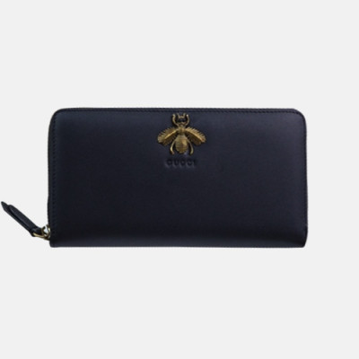 Gucci 2019 Mens Honeybee Detail Zip Around Wallet 428747 - 구찌 남성 꿀벌 디테일 지퍼 장지갑 Guc0542x.19CM.블랙