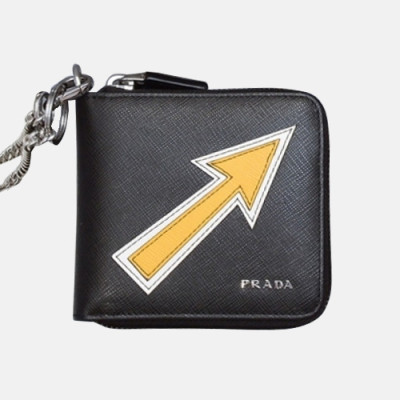 Prada 2018 Mens Performance Fabric Wallet 2ML221 - 프라다 남성 신상 사피아노 지퍼돌이 반지갑 Pra0410x.11.5CM.옐로우