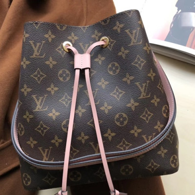 Louis Vuitton NeoNoe  Bucket Bag,26cm - 루이비통 네오노에 버킷백  M44022,LOUB0689 ,26cm,브라운+핑크