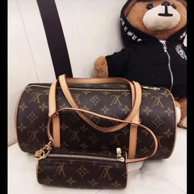 Louis Vuitton Papillon Monogram Tote Bag,30cm - 루이비통 파필론 모노그램 토트백 M51385 ,LOUB0716 ,30cm,브라운