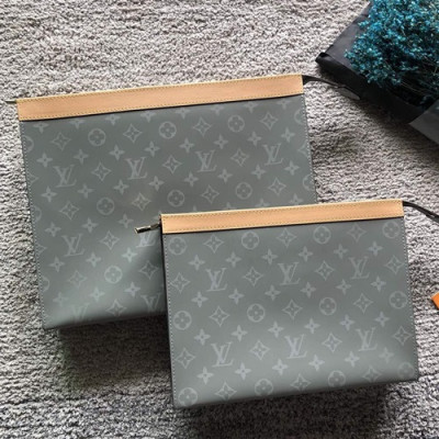 Louis Vuitton Pochette Voyage Monogram Eclipse Clutch Bag,26/33cm - 루이비통 포쉐트 보야지 모노그램 이클립스 남여공용 클러치백 M61692 ,LOUB0740,26cm/33,그레이