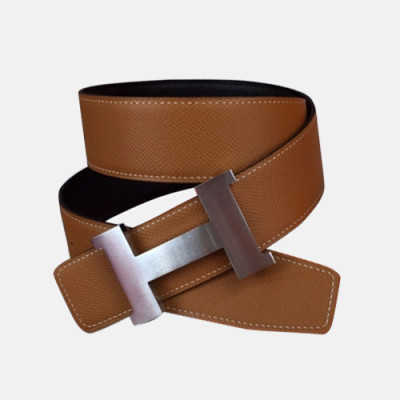 [커스텀급] Hermes 2018 MM/WM Both-sides Epsom Leather Belt - 에르메스 남여 양면 엡솜 가죽 벨트 Her0062x(4.2CM)2컬러(브라운은장/브라운금장)