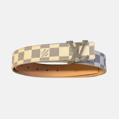 Louis vuitton 2019 Ladies Damier Leather Belt M9887 - 루이비통 여성 신상 다미엘 레더 벨트 Lou0680x.Size(3.0CM)화이트은장