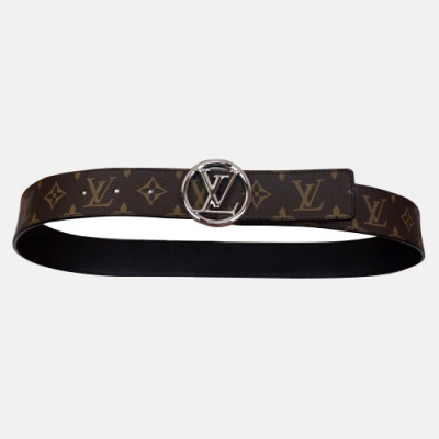 Louis vuitton 2019 Mens Monogram Leather Belt M9887 - 루이비통 모노그램 레더 벨트 Lou0688x.Size(4.0cm).브라운은장