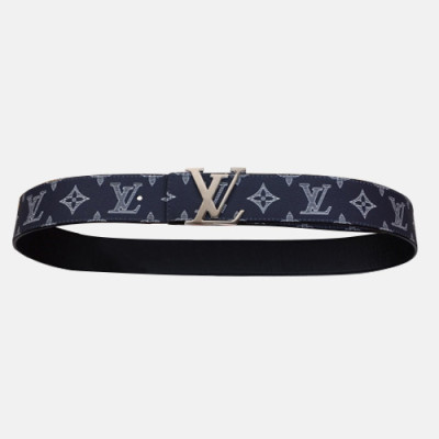 Louis vuitton 2019 Mens Monogram Leather Belt M9887 - 루이비통 모노그램 레더 벨트 Lou0690x.Size(4.0cm).2컬러(블루금장/블루은장)