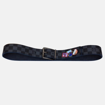 Louis vuitton 2019 Mens Damier Leather Belt M0077 - 루이비통 남성 다미에 레더 벨트 Lou0698x.Size(4.0cm).블랙실버