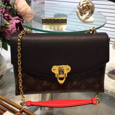 Louis Vuitton Saint Placide Chain Shoulder Bag,25cm - 루이비통 세인트 플라시드 체인 숄더백 M43714,LOUB0948 ,25cm,브라운+블랙