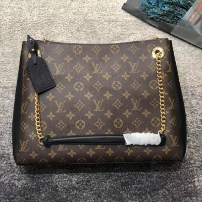 Louis Vuitton Surene MonogramTote Shoulder Bag,36cm - 루이비통 쉬렌 모노그램 토트 숄더백 M43772,LOUB0955,36cm,브라운+블랙