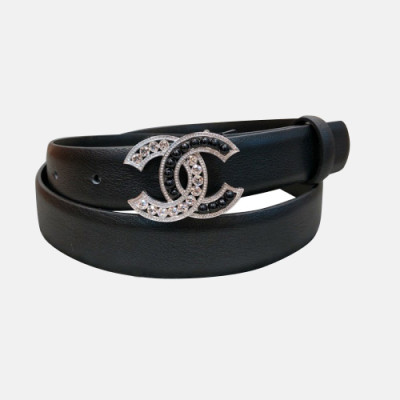 Chanel 2019 Ladies CC Pearl Buckle Leather Belt - 샤넬 여성 CC 진주 버클 레더 벨트 Cnl0136x.Size(2.5CM).블랙