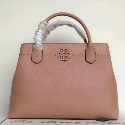 Tory Burch Leather Mcgraw Triple-Compartment Satchel Tote Shoulder Bag,35cm - 토리버치 맥그로우 레더 트리플 컴파트먼트 사첼 토트 숄더백 TBB0184,35cm,핑크