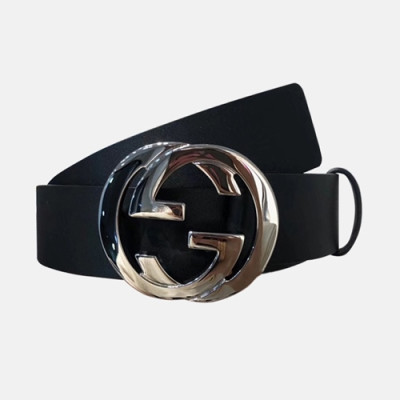 Gucci 2019 Mens GG Buckle Leather Belt - 구찌 신상 남성 GG 버클 레더 벨트 Guc0641x.Size(3.8cm).블랙은장