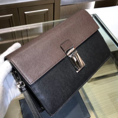 Prada Saffiano Mens Clutch Bag ,25CM - 프라다 사피아노 남성용 클러치백 2VF092-1,25CM,블랙+브라운