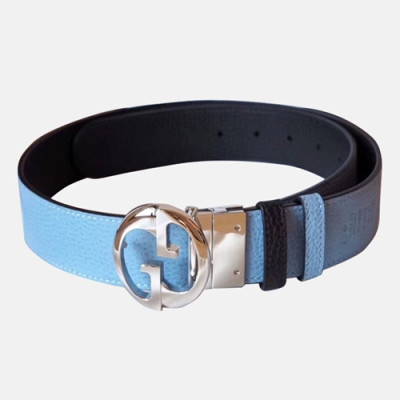 Gucci 2019 Mens GG Buckle Leather Belt - 구찌 신상 남성 GG 버클 레더 벨트 Guc0647x.Size(4.0cm).네이비은장