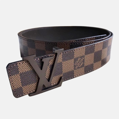 Louis vuitton 2019 Mens Damier Initial Leather Belt - 루이비통 남성 다미에 이니셜 레더 벨트 Lou0724x.Size(4.0cm).브라운