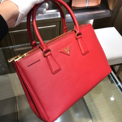 Prada Saffiano Tote Shoulder Bag,30CM - 프라다 사피아노 여성용 토트 숄더백 ,PRAB0023,30cm,레드