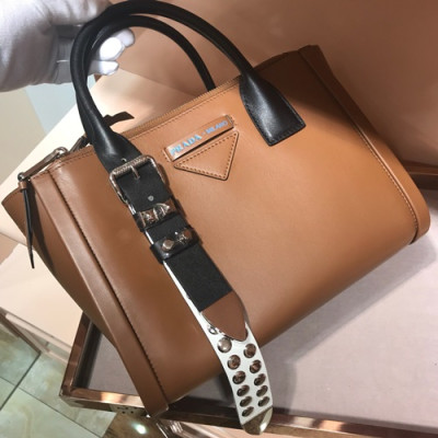 Prada Concept Tote Shoulder Bag,29cm - 프라다 컨셉 여성용 토트 숄더백 ,1BA175-4,29cm,브라운